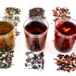 Assortment of tea isolated on white Perfect cup of tea