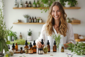 certified herbalist working with herbs